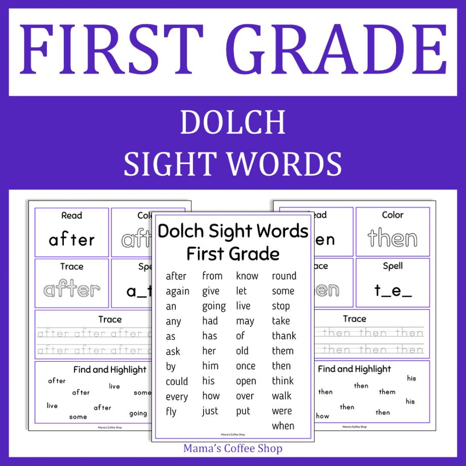 dolch sight words 1st grade pdf