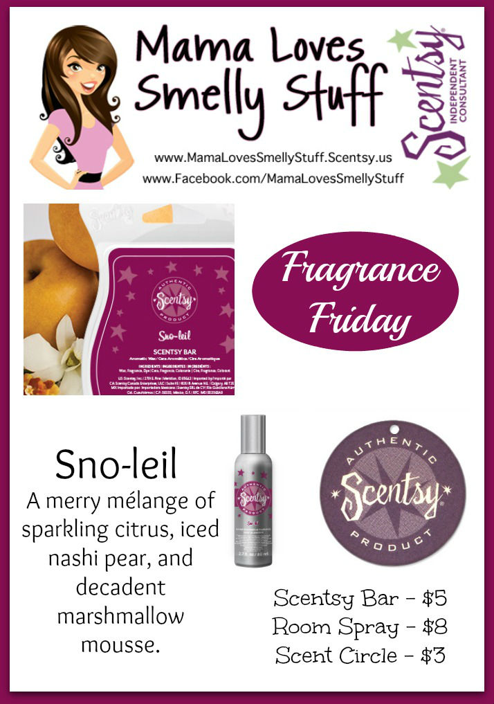 Mamas Coffee Shop - Collage for Fragrance Friday  Scentsy Sno-leil Wax bar, scent circle, room spray - Mama Loves Smelly Stuff