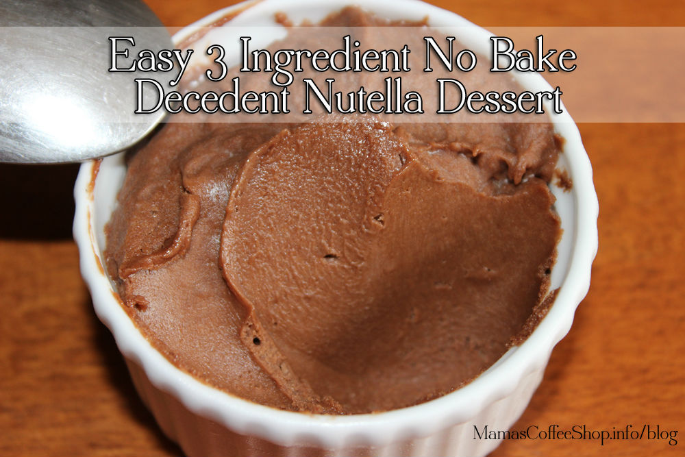 Mama's Coffee Shop 3 Ingredient No Bake Nutella Dessert