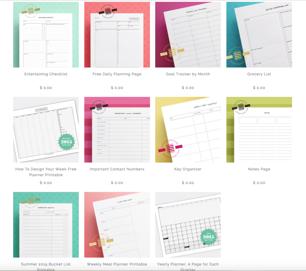 DayDesignerPrintables