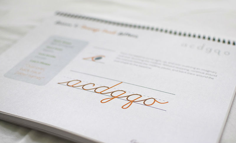 Workbook page from Cursive Logic | Mama's Coffee Shop
