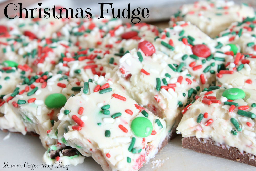 Christmas Fudge Recipe from Mama's Coffee Shop Blog 