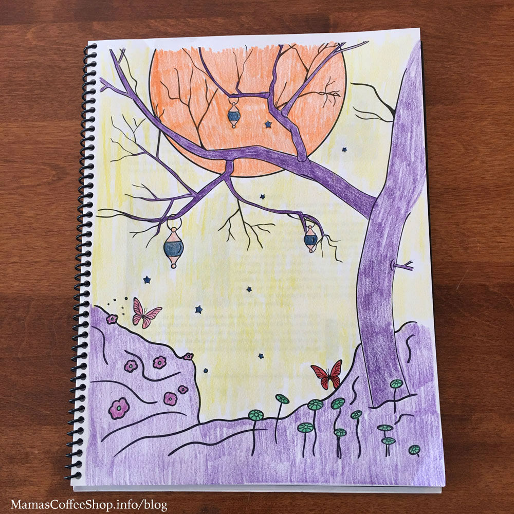 creative writing coloring page