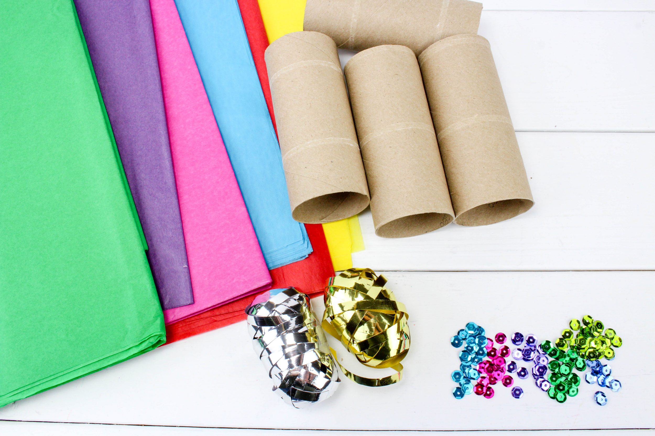 party poppers what's needed