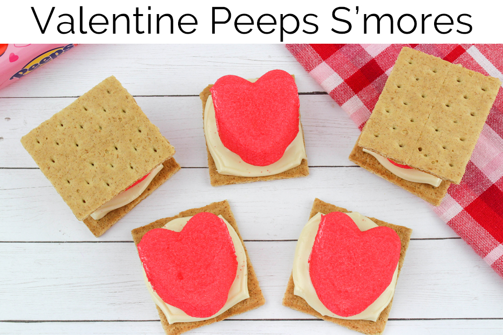valentine peeps s'mores